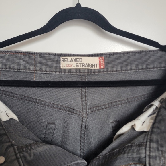 Levi's 559 Men's Relaxed Fit Straight Leg Gray Corduroy Pants - Size 33x32 - Picture 3 of 5